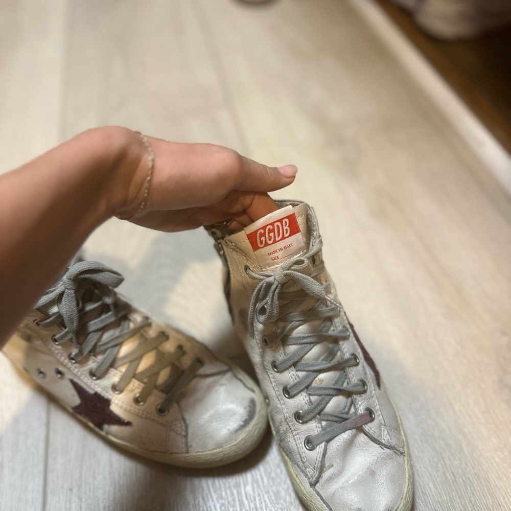 Golden Goose High-Top Sneakers - Gold and Brown - Picture 5 of 7